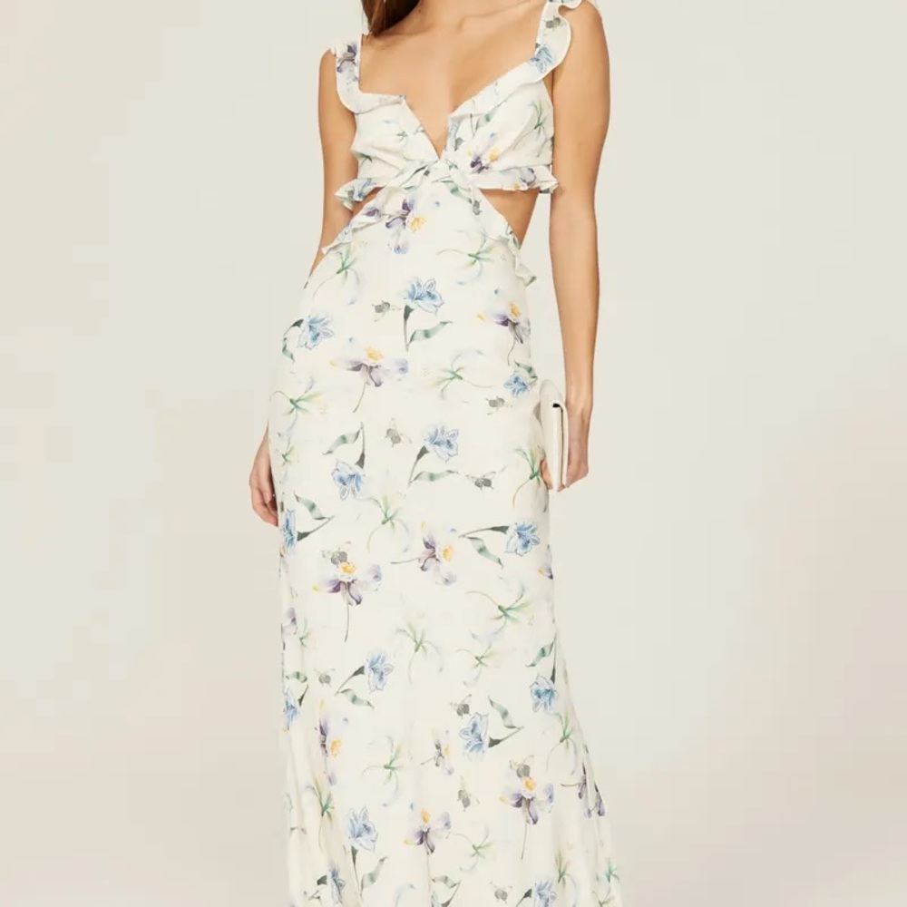 Saul Lee Floral Gown